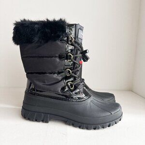 Storm by Cougar Black Rubber Nylon Faux Fur Snow Boots 11